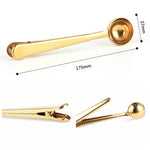 Misurino da caffè da cucina multifunzione da 5 pezzi con misurino da caffè per tè e caffè in acciaio inossidabile con clip, Coffee Scoop(Silver), Coffee Scoop(Gold), Coffee Scoop(Black), Coffee Scoop(Rose Gold)