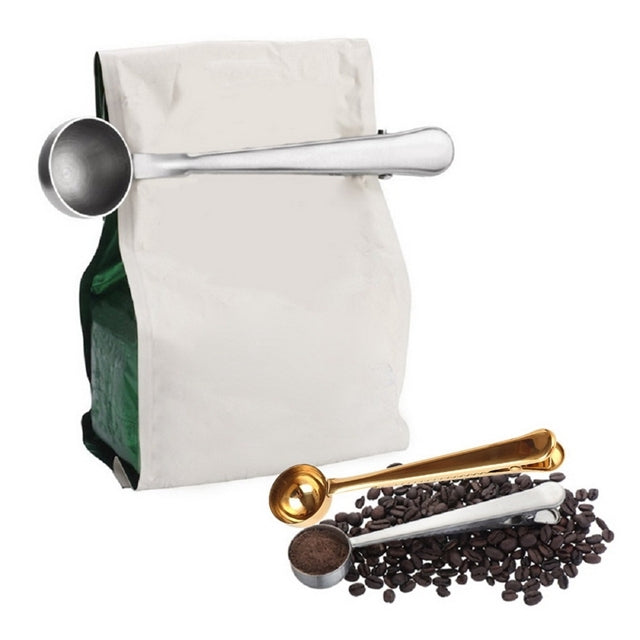 Misurino da caffè da cucina multifunzione da 5 pezzi con misurino da caffè per tè e caffè in acciaio inossidabile con clip, Coffee Scoop(Silver), Coffee Scoop(Gold), Coffee Scoop(Black), Coffee Scoop(Rose Gold)