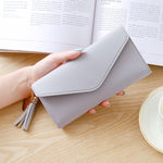 Portafogli semplici con cerniera Portafoglio con pochette a sezione lunga Borsa porta soldi in morbida pelle PU