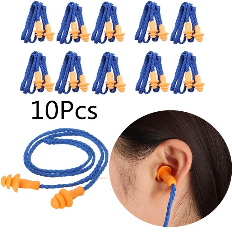 Tappi per orecchie in silicone con cordoncino 10 pezzi
