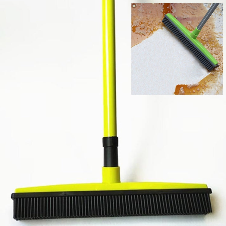 2 pezzi di scopa per depilazione di tappeti per animali domestici, raschiante, spazzola per pavimenti in gomma per lavaggio a mano senza polvere, Blue, Green, Red, Yellow, Grass Green