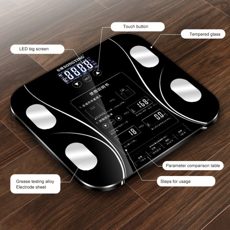 Bilancia pesapersone elettronica intelligente con display LCD, bilancia pesapersone digitale, Bathroom Scale