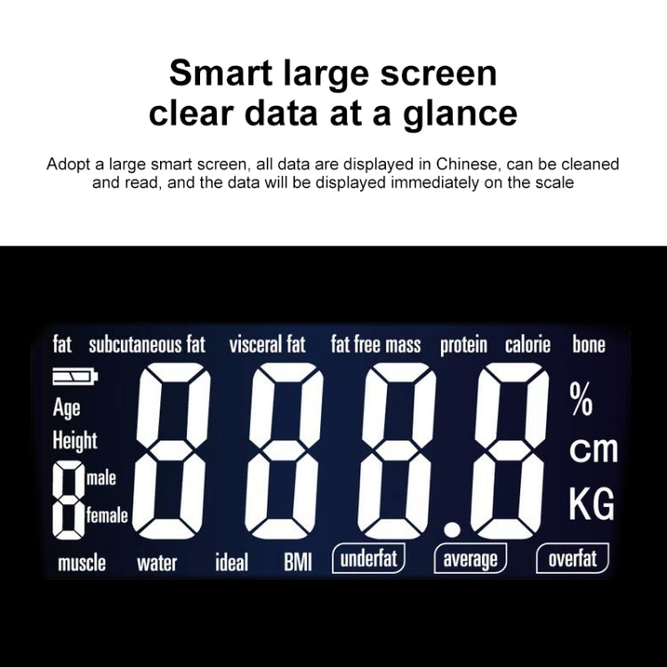 Bilancia pesapersone elettronica intelligente con display LCD, bilancia pesapersone digitale, Bathroom Scale