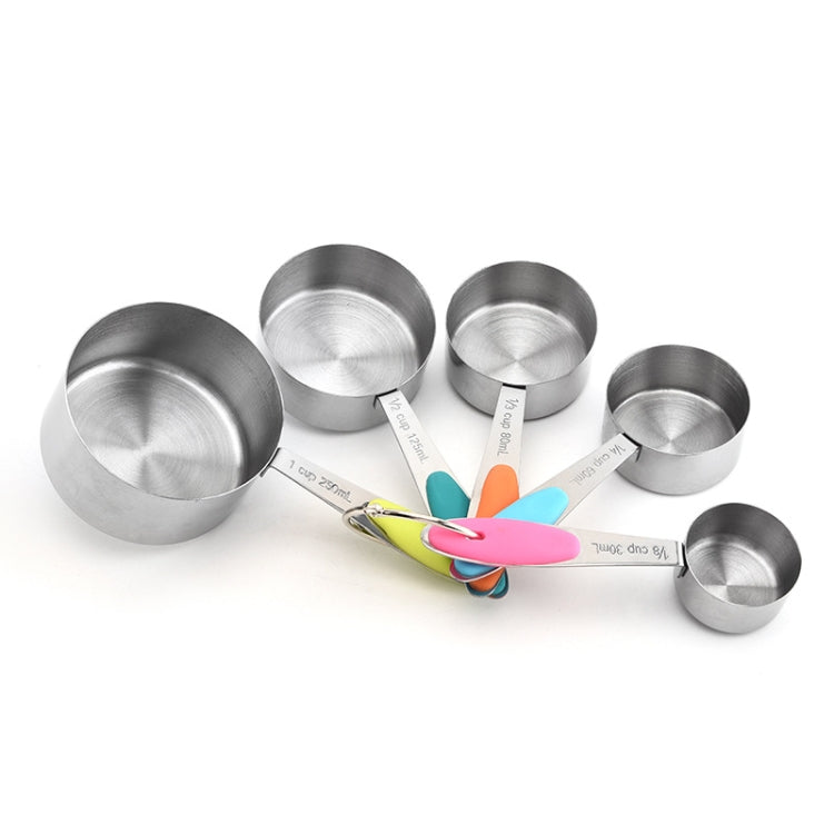 Set di cucchiai dosatori in acciaio inossidabile, cucchiaino da caffè, gadget da cucina, Measuring Cup 5 in 1, Measuring Spoon 5 in 1, 5 in 1 Measuring Cup(Color), 5 in 1 Measuring Spoon(Color)