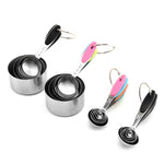 Set di cucchiai dosatori in acciaio inossidabile, cucchiaino da caffè, gadget da cucina, Measuring Cup 5 in 1, Measuring Spoon 5 in 1, 5 in 1 Measuring Cup(Color), 5 in 1 Measuring Spoon(Color)