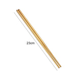 1 paio di stoviglie in acciaio inossidabile colorate, riutilizzabili, con bacchette di metallo, lunghezza: 23 cm