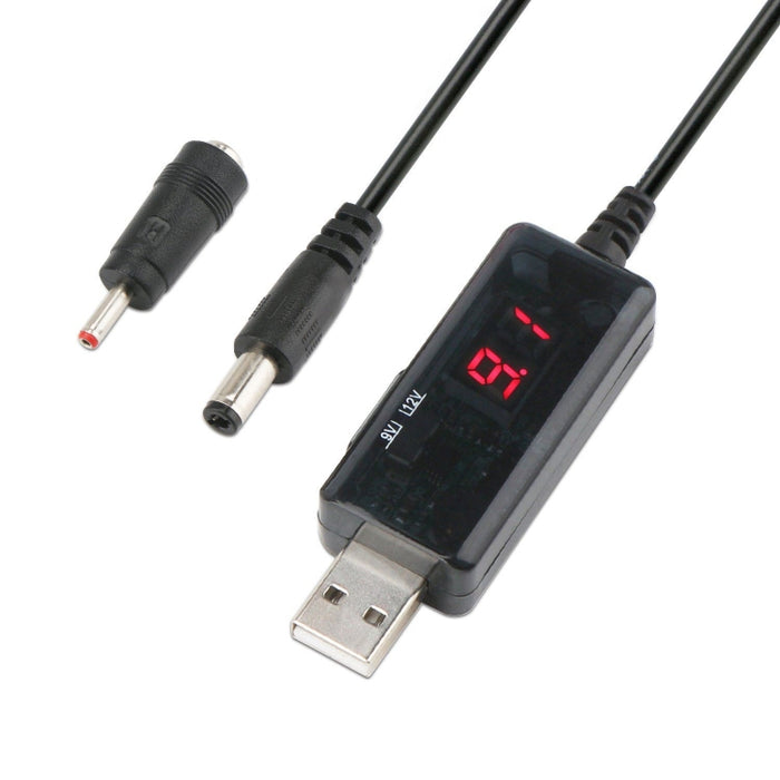 Cavo USB Boost 5V Step Up fino a 9V Convertitore di tensione regolabile 12V Trasformatore di volt Step-up 1A Regolatore di potenza CC con interruttore, 5V Step Up to 9V 12V