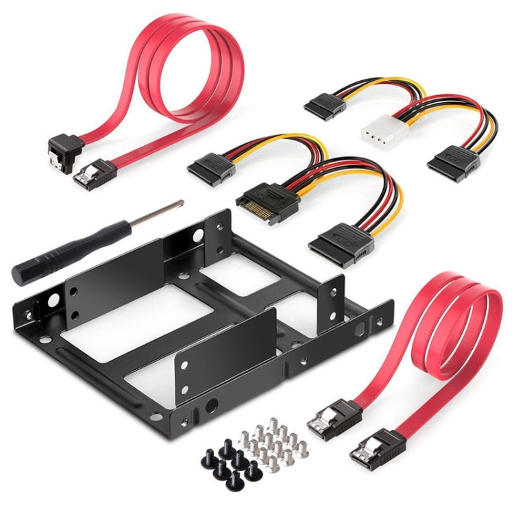 Staffa adattatore metallo per SSD/HDD 2,5" a 3,5" con cavi SATA