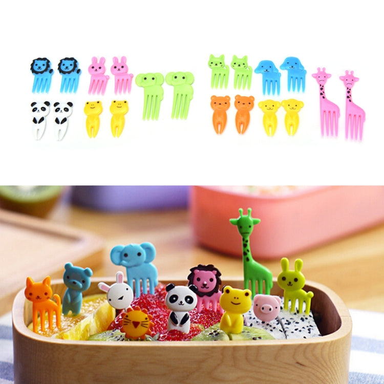 5 set 10 in 1 creativo cartone animato animale plastica bambini frutta forchetta Bento decorazione stuzzicadenti