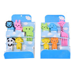 5 set 10 in 1 creativo cartone animato animale plastica bambini frutta forchetta Bento decorazione stuzzicadenti