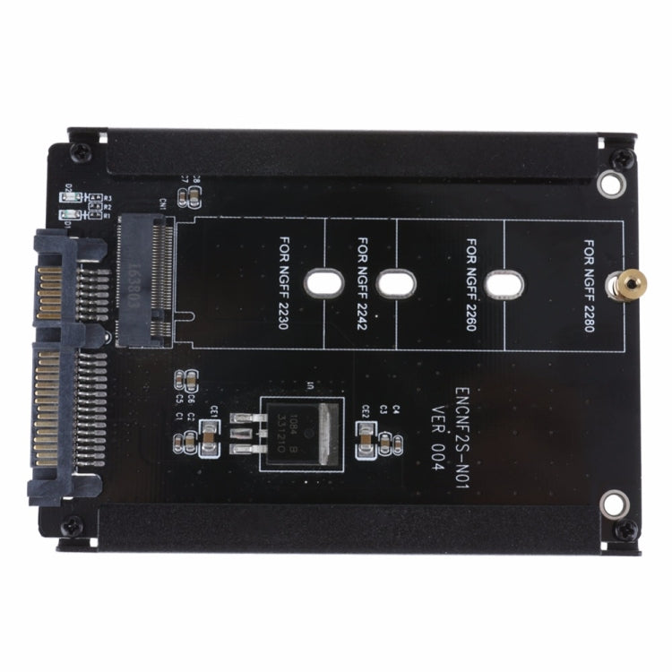 Custodia in metallo CYB+M Socket 2 M.2 NGFF (SATA) SSD a 2.5 SATA Adattatore per disco rigido a stato solido SSD M2 NGFF da 2230/2242/2260/2280mm