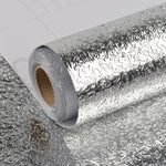 Cucina Stufa a muro Foglio di alluminio Adesivi a prova di olio Anti-fouling Adesivo da parete autoadesivo ritagliabile ad alta temperatura, 40cmx5m, 40cmx5m Croppable Wallpaper, 60cmx5m, 60cmx5m Croppable Wallpaper