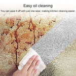 Cucina Stufa a muro Foglio di alluminio Adesivi a prova di olio Anti-fouling Adesivo da parete autoadesivo ritagliabile ad alta temperatura, 40cmx5m, 40cmx5m Croppable Wallpaper, 60cmx5m, 60cmx5m Croppable Wallpaper