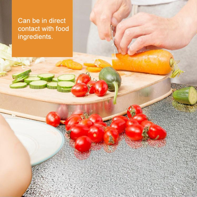 Cucina Stufa a muro Foglio di alluminio Adesivi a prova di olio Anti-fouling Adesivo da parete autoadesivo ritagliabile ad alta temperatura, 40cmx5m, 40cmx5m Croppable Wallpaper, 60cmx5m, 60cmx5m Croppable Wallpaper