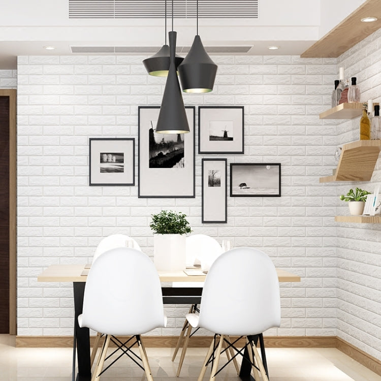 2 pezzi autoadesivi impermeabili sfondo TV sfondi in mattoni adesivo da parete 3D carta da parati per soggiorno adesivi decorativi per camera da letto murale, 70cm x 77cm