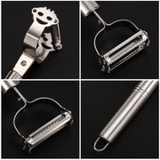 Grattugia a doppia pialla per pelare verdure multifunzione in acciaio inox, 2 PCS Double Planing Grater