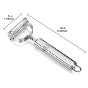 Grattugia a doppia pialla per pelare verdure multifunzione in acciaio inox, 2 PCS Double Planing Grater