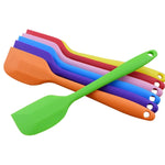2 pezzi spatola per torta in silicone da cucina, spatola per raschietto per miscelazione, spazzolini per burro, utensili da cucina, Red, Yellow, Green, Blue, Purple, Pink, Orange