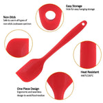 2 pezzi spatola per torta in silicone da cucina, spatola per raschietto per miscelazione, spazzolini per burro, utensili da cucina, Red, Yellow, Green, Blue, Purple, Pink, Orange
