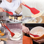 2 pezzi spatola per torta in silicone da cucina, spatola per raschietto per miscelazione, spazzolini per burro, utensili da cucina, Red, Yellow, Green, Blue, Purple, Pink, Orange