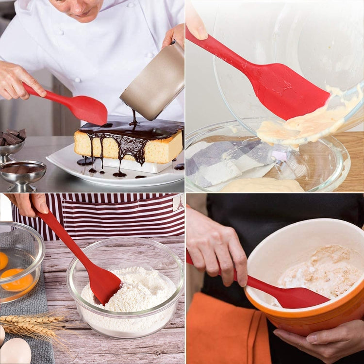 2 pezzi spatola per torta in silicone da cucina, spatola per raschietto per miscelazione, spazzolini per burro, utensili da cucina, Red, Yellow, Green, Blue, Purple, Pink, Orange