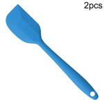 2 pezzi spatola per torta in silicone da cucina, spatola per raschietto per miscelazione, spazzolini per burro, utensili da cucina, Red, Yellow, Green, Blue, Purple, Pink, Orange