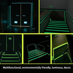 Nastro riflettente adesivo autoadesivo Nastro luminoso rimovibile Nastro di avvertimento fluorescente luminoso e scuro, 2cm  x 3m