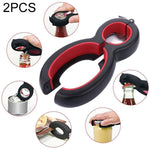 2 pezzi 6 in 1 apribottiglie multifunzione twist tutto in uno pinza per barattolo vino birra coperchio twist off apri barattolo artiglio, Bottle Opener