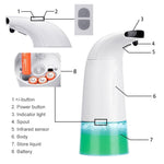 Dispenser di sapone per WC a induzione automatica intelligente a infrarossi per uso domestico in schiuma per mani, Soap Dispenser