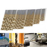 50 pezzi/set punte da trapano rivestite in titanio, set di punte da trapano in acciaio ad alta velocità, utensili per perforazione elettrica, 50 PCS/Set Drill Bits