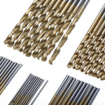 50 pezzi/set punte da trapano rivestite in titanio, set di punte da trapano in acciaio ad alta velocità, utensili per perforazione elettrica, 50 PCS/Set Drill Bits