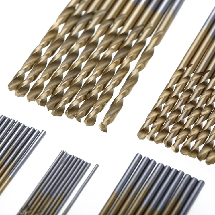50 pezzi/set punte da trapano rivestite in titanio, set di punte da trapano in acciaio ad alta velocità, utensili per perforazione elettrica, 50 PCS/Set Drill Bits