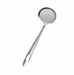 2 pezzi da cucina in acciaio inox, schiumarola, residui vegetali, olio, rete, colino, filtro, dimensioni: 19x7,3x6,2 cm, 19x7.3x6.2cm