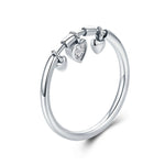 Anello in argento sterling 925 con diamanti a forma di cuore, gioielli da fidanzamento per matrimonio da donna, 6, 7, 8, 5