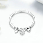 Anello in argento sterling 925 con diamanti a forma di cuore, gioielli da fidanzamento per matrimonio da donna, 6, 7, 8, 5