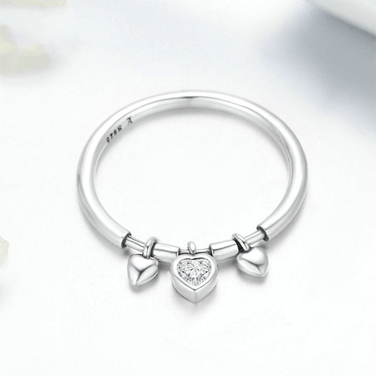 Anello in argento sterling 925 con diamanti a forma di cuore, gioielli da fidanzamento per matrimonio da donna, 6, 7, 8, 5
