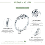 Anello in argento sterling 925 con diamanti a forma di cuore, gioielli da fidanzamento per matrimonio da donna, 6, 7, 8, 5