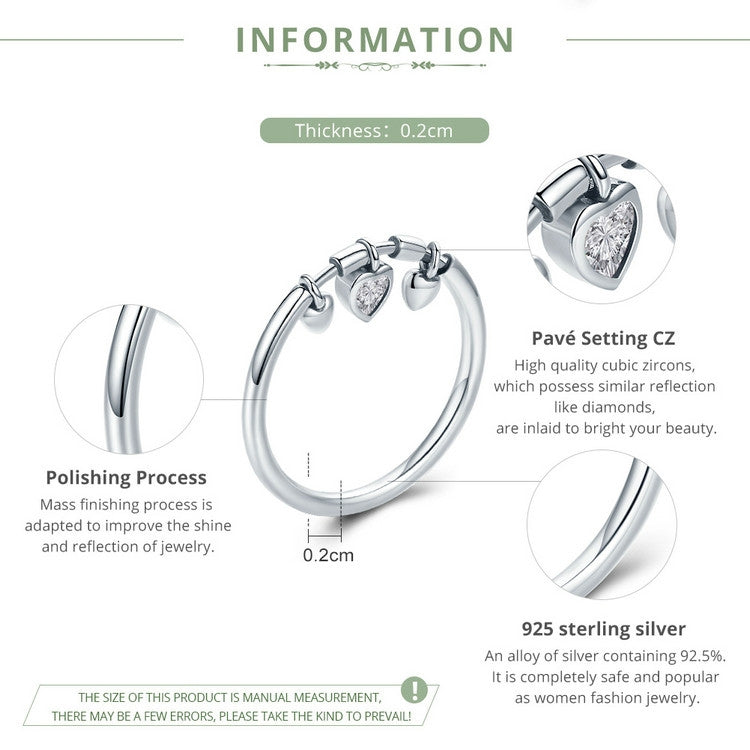 Anello in argento sterling 925 con diamanti a forma di cuore, gioielli da fidanzamento per matrimonio da donna, 6, 7, 8, 5