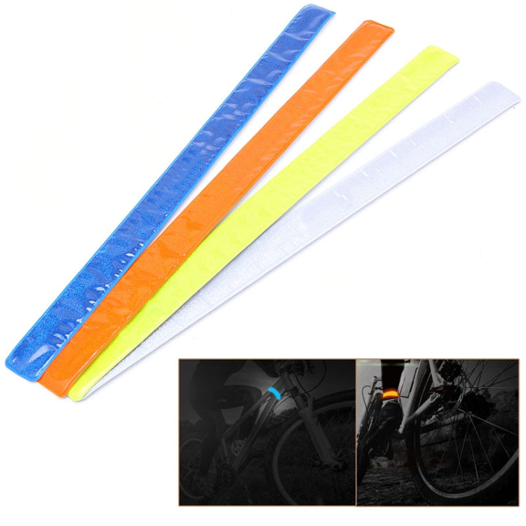 4 pezzi di cinturino per bicicletta, fascia per braccio, gamba, pantaloni, cinturino riflettente, riflettore di sicurezza