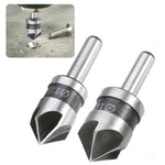 Trapano a cono svasato per lavorazione del legno con manico tondo 2 in 1, 5 lame, per smussatura, 5 Blade