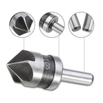 Trapano a cono svasato per lavorazione del legno con manico tondo 2 in 1, 5 lame, per smussatura, 5 Blade