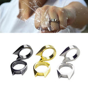 Anello di sopravvivenza per la sicurezza degli uomini delle donne Anello di difesa del dito in acciaio inossidabile per autodifesa