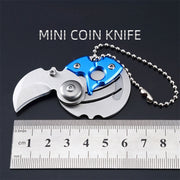 Mini coltello portatile a lama pieghevole tascabile piccolo coltello da sopravvivenza militare all'aperto portachiavi multiuso autodifesa