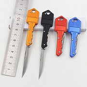 Coltello pieghevole portatile portachiavi Pelapatate Mini coltello da autodifesa a forma di chiave da campeggio
