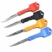 Coltello pieghevole portatile portachiavi Pelapatate Mini coltello da autodifesa a forma di chiave da campeggio