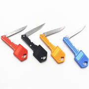 Coltello pieghevole portatile portachiavi Pelapatate Mini coltello da autodifesa a forma di chiave da campeggio