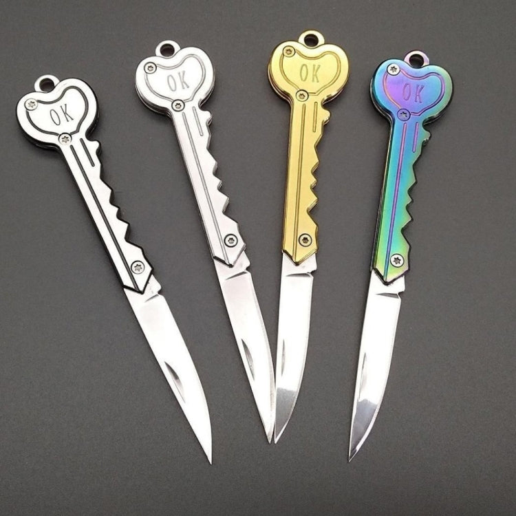 Mini portachiavi coltello tattico da campeggio portachiavi esterno portachiavi pieghevole autodifesa sicurezza multi strumento