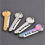 Mini portachiavi coltello tattico da campeggio portachiavi esterno portachiavi pieghevole autodifesa sicurezza multi strumento