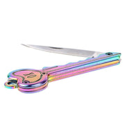 Mini portachiavi coltello tattico da campeggio portachiavi esterno portachiavi pieghevole autodifesa sicurezza multi strumento