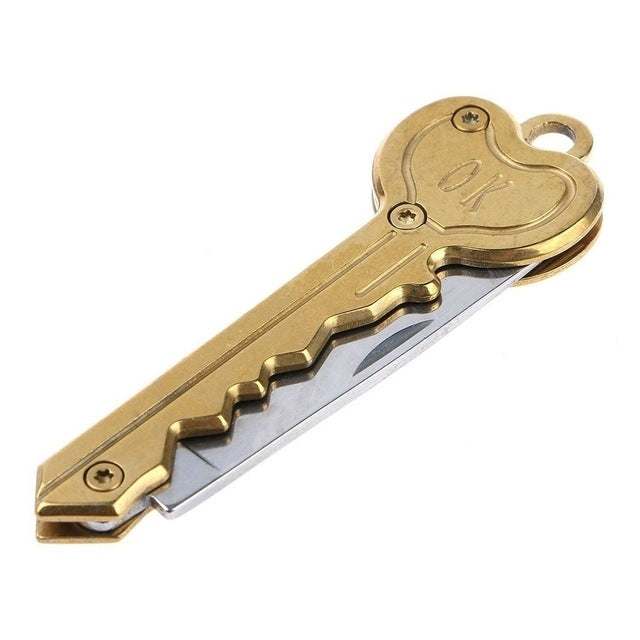 Mini portachiavi coltello tattico da campeggio portachiavi esterno portachiavi pieghevole autodifesa sicurezza multi strumento